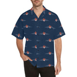 Auburn Tiger Wings Blue Hawaiian Shirt