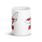 B-737 Janet "Flash" White glossy mug