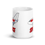 B-737 Janet "Spence" White glossy mug