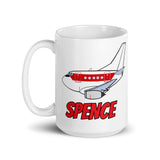 B-737 Janet "Spence" White glossy mug