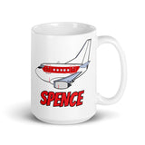 B-737 Janet "Spence" White glossy mug