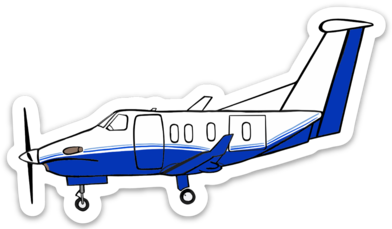 PC-12 Flying Pickup Sticker