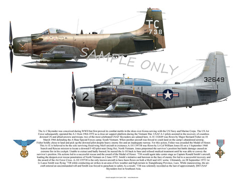A-1 Skyraider Valor Print