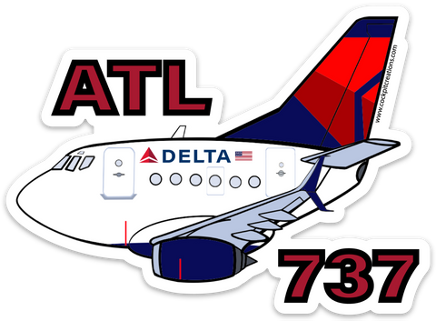 B-737 ATL Mother D Falcon Sticker