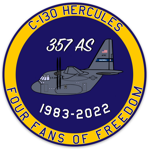 C-130 Maxwell AFB 357 AS Four Fans of Freedom Sticker