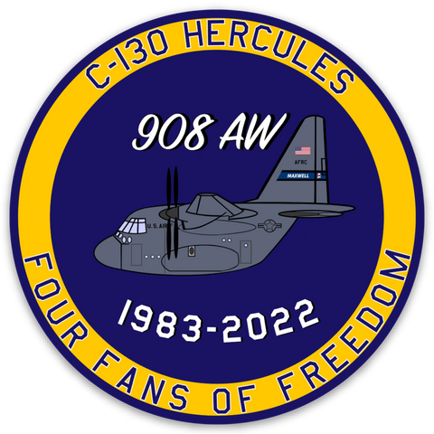 C-130 Maxwell AFB 908AW Sticker