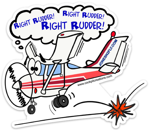 C-150 Right Rudder!!!  Sticker
