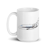 Citation N681WA 1 White glossy mug