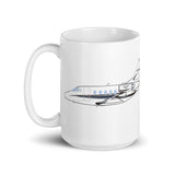 Citation N681WA 2 White glossy mug