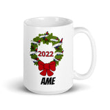 CHRISTMAS AME White glossy mug