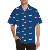 B-717 FDJ Logo Blue Hawaiian Shirt