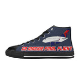 Mackie Trash Panda Blue Black Nose Men's High Top Canvas Shoes-4 Sides (Model 017)