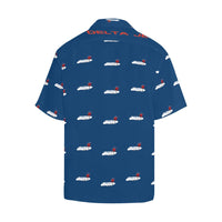 B-717 FDJ Logo Blue Hawaiian Shirt