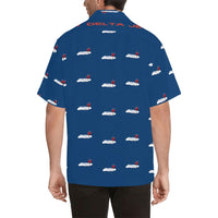 B-717 FDJ Logo Blue Hawaiian Shirt
