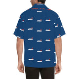 B-717 FDJ Logo Blue Hawaiian Shirt