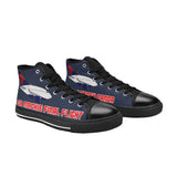 Mackie Trash Panda Blue Black Nose Men's High Top Canvas Shoes-4 Sides (Model 017)