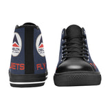 Widget FDJ Logo Blue Black Nose Men's High Top Canvas Shoes