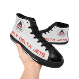 Widget FDJ Logo White Black Nose Men's High Top Canvas Shoes