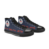 Widget FDJ Logo Blue Black Nose Men's High Top Canvas Shoes