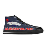 Mackie Trash Panda Blue Black Nose Men's High Top Canvas Shoes-4 Sides (Model 017)