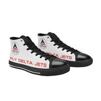 Widget FDJ Logo White Black Nose Men's High Top Canvas Shoes