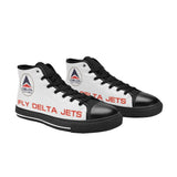Widget FDJ Logo White Black Nose Men's High Top Canvas Shoes