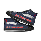 Mackie Trash Panda Blue Black Nose Men's High Top Canvas Shoes-4 Sides (Model 017)