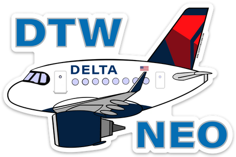 A-320 NEO DTW Mother D Sticker