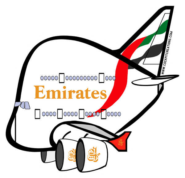 A-380 Emirates Sticker