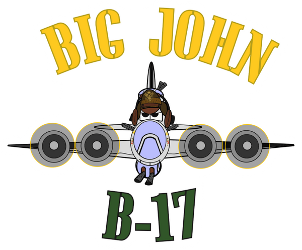 B-17 Big John Letters Sticker