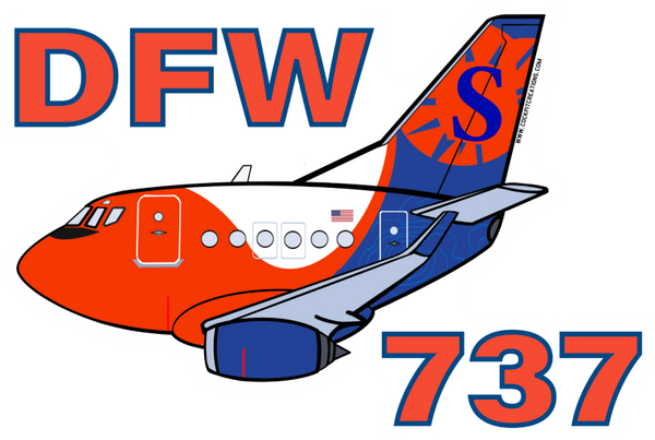 B-737 Sun Country DFW MTX Sticker