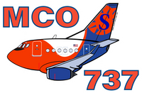 B-737 Sun Country MCO MTX Sticker