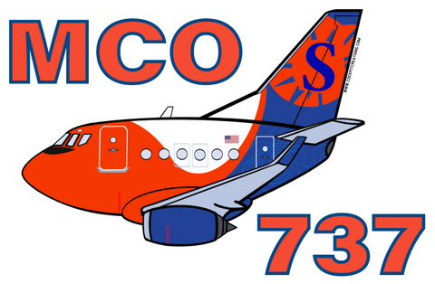 B-737 Sun Country MCO MTX Sticker