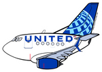 B-737 New UAL Sticker