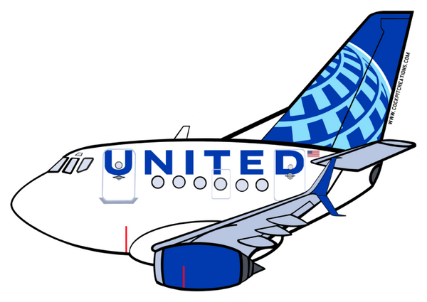 B-737 New UAL Sticker