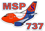 B-737 Sun Country MSP Sticker