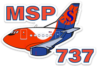 B-737 Sun Country MSP Sticker