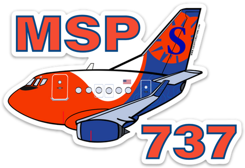 B-737 Sun Country MSP Sticker