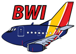 B-737 WN BWI Sticker