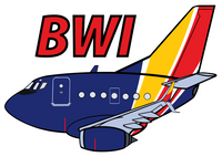 B-737 WN BWI Sticker