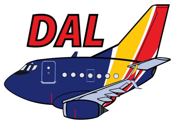 B-737 WN DALSticker