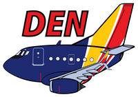 B-737 WN DEN Sticker