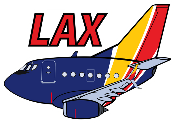 B-737 WN LAX Sticker