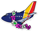 B-737 WN Lei Sticker