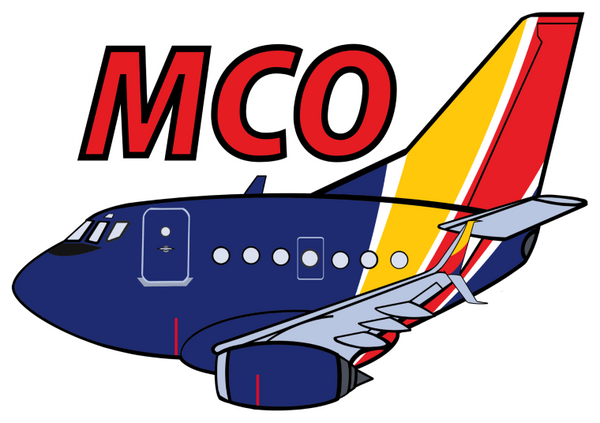 B-737 WN MCO Sticker