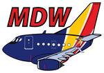 B-737 WN MDW Sticker