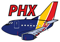 B-737 WN PHX Sticker