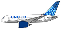 B-787 UAL Sticker