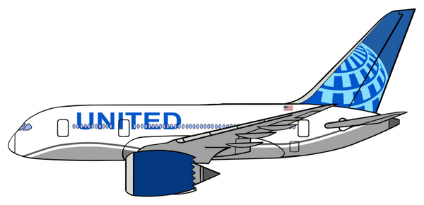 B-787 UAL Sticker