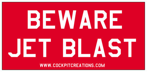 Beware Jet Blast Sticker